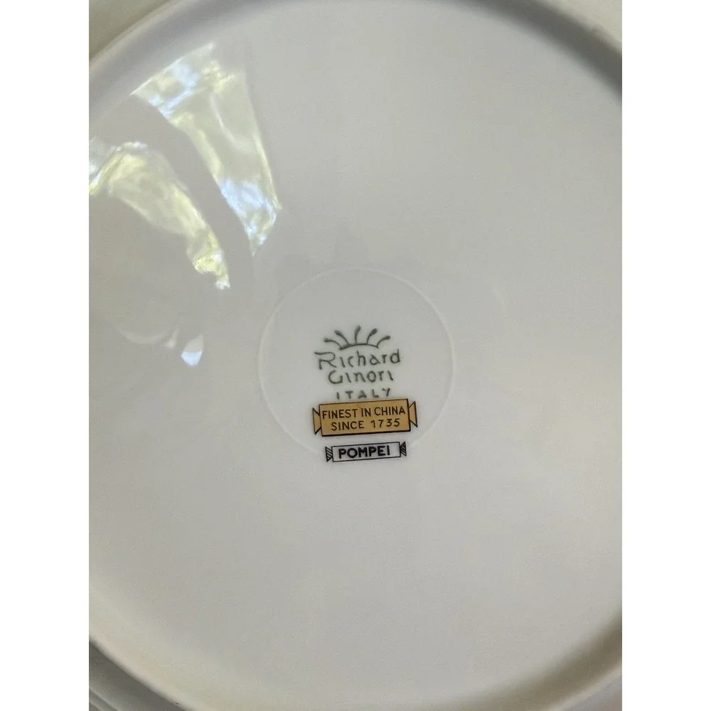 Richard Ginori POMPEII Gold 10‎ in Dinner Plate Italy